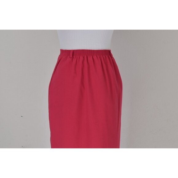 Vintage‎ 90s Poly/Rayon/Linen Fushia Skirt size 8P | 24-28 waist - Picture 9 of 9